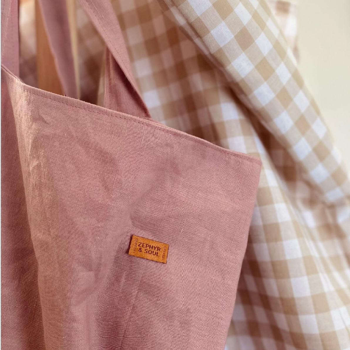 Zephyr + Soul - XL Mustard Linen Bag